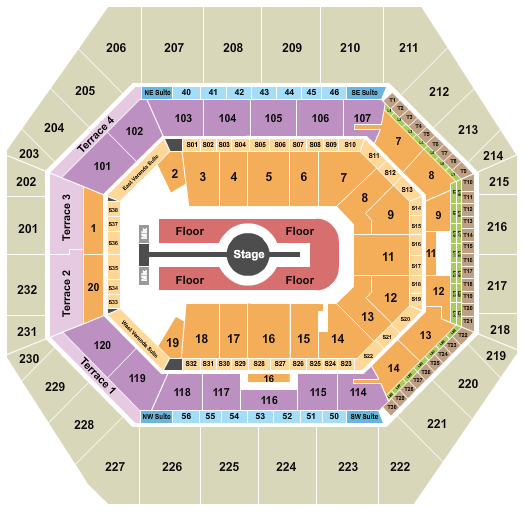 Gainbridge Fieldhouse Rod Wave Seating Chart